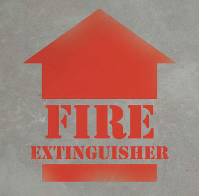 Fire Extinguisher Stencil