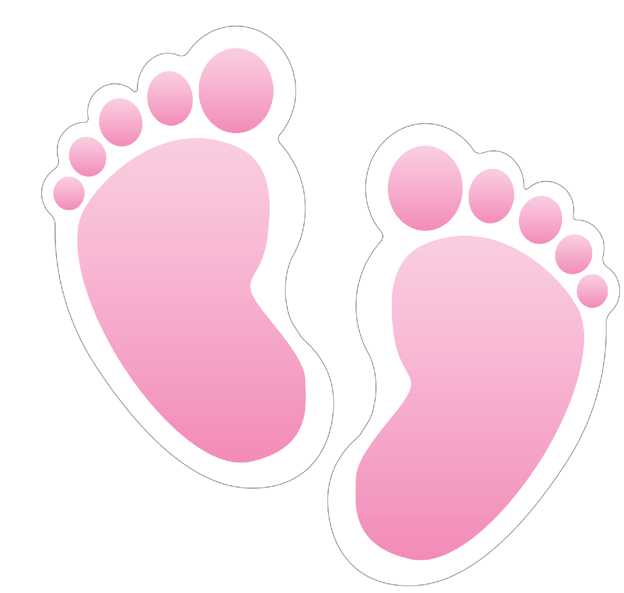 Baby Footprints Peel And Stick Creative Safety Supply   Baby Footprints Pink  07453.1472504980 