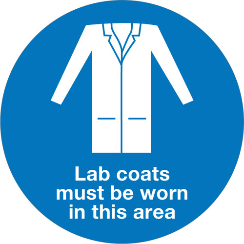 Lab Coats Must Be Worn Floor Sign | Creative Safety Supply
