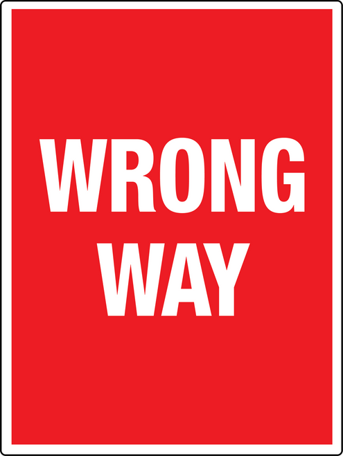 red wrong way wall sign creative safety supply