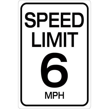 Speed Limit 6 mph - Aluminum Sign | Creative Safety Supply