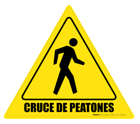 Cruce de Peatones Floor Sign | Creative Safety Supply