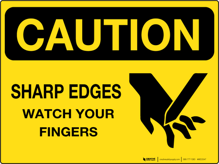 Sharp Edges - Wall Sign | Creative Safety Supply