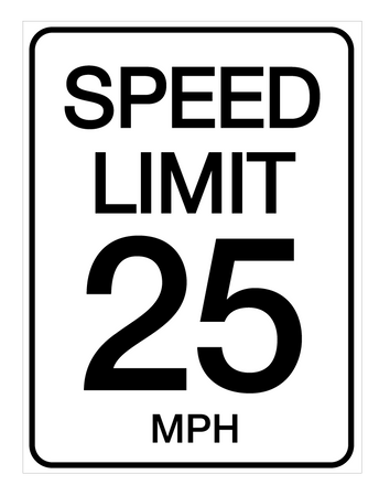 Speed Limit 25 mph - Wall Sign | Creative Safety Supply