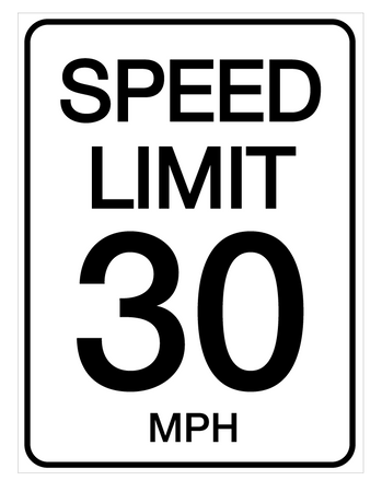 Speed Limit 30 mph - Wall Sign | Creative Safety Supply