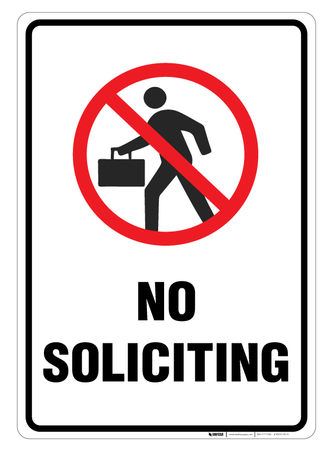 no soliciting wall sign creative safety supply