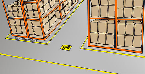 industrial floor marking tape aisle marking illustration