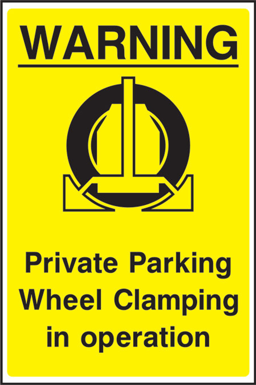 Wheel Clamping Sign