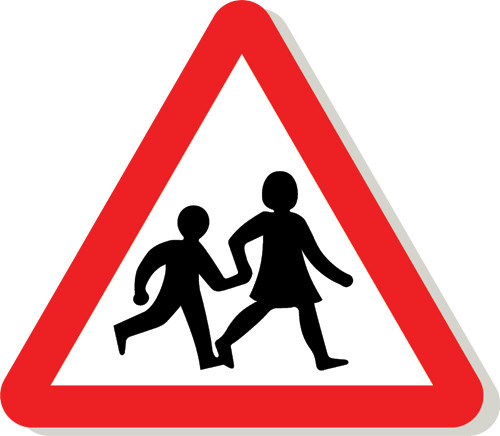children crossing sign signs 2 safety