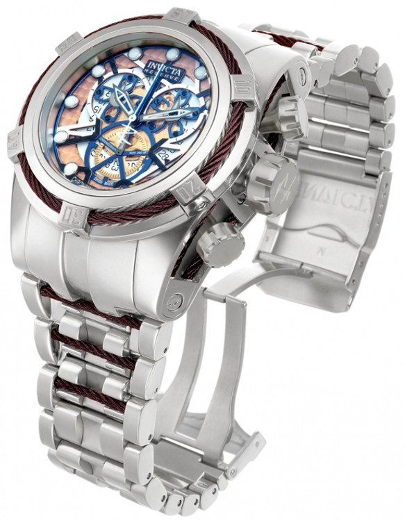 Invicta 13750 Reserve Men's Bolt Zeus Swiss Made Brown COSC Quartz Chronograph Bracelet Watch | Free Shipping