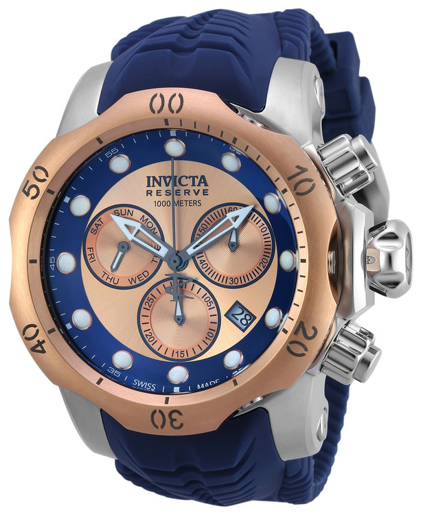 Invicta 19922 Reserve 52mm Venom Sea Dragon Swiss Made Quartz Chronograph Silicone Strap Watch | Free Shipping