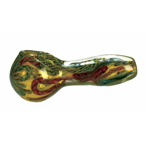 Hand Blown 3.5 Inch Glass Tobacco Pipe in Green