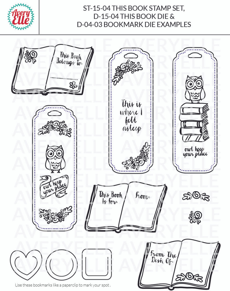custom steel dies bookmark avery elle