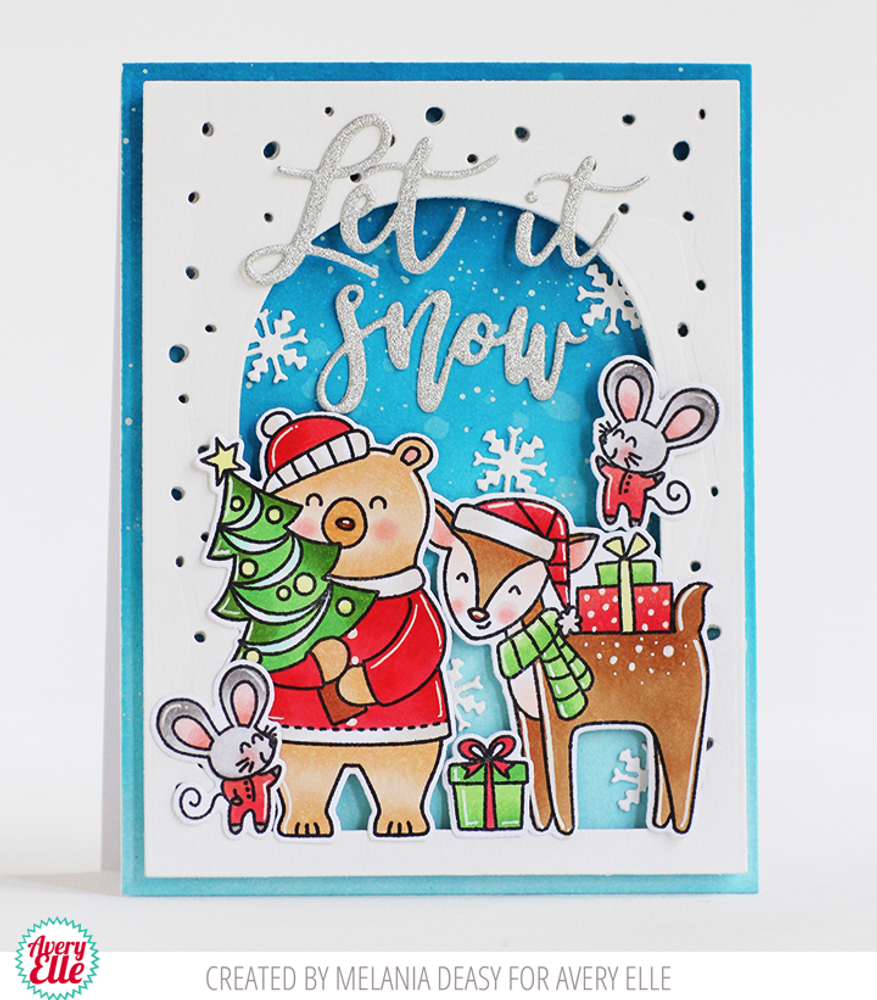 Avery Elle A Merry Little Christmas Clear Stamps
