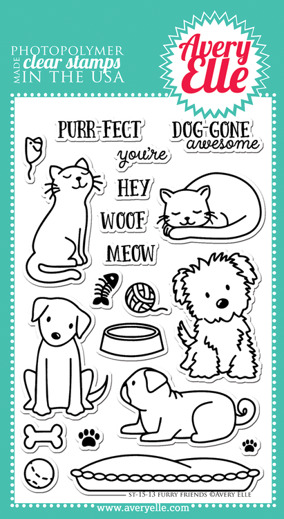 Clear Stamps - Furry Friends by Avery Elle Inc.