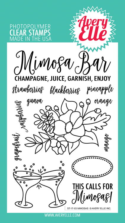 Avery Elle Mimosas Clear Stamps