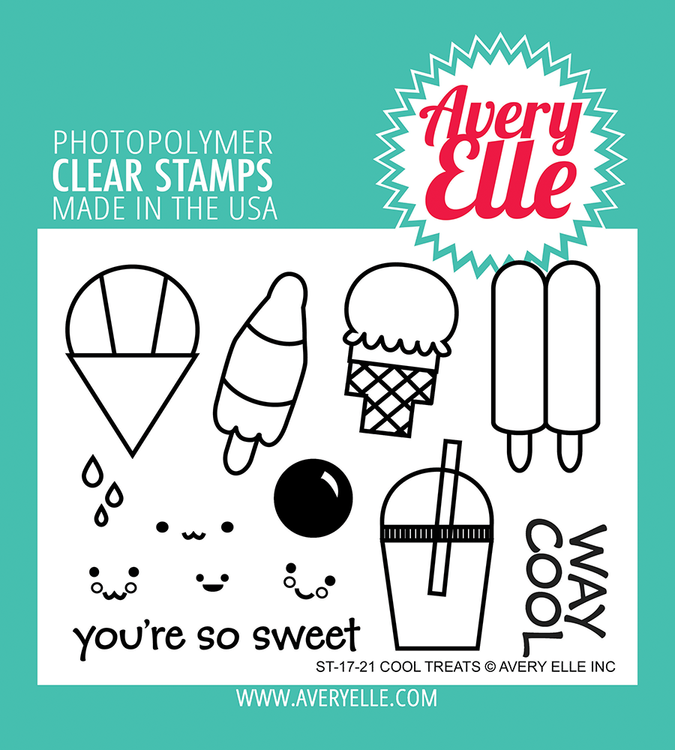 Avery Elle Cool Treats Clear Stamps