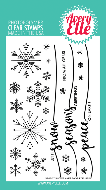 Avery Elle Snowflakes Clear Stamps