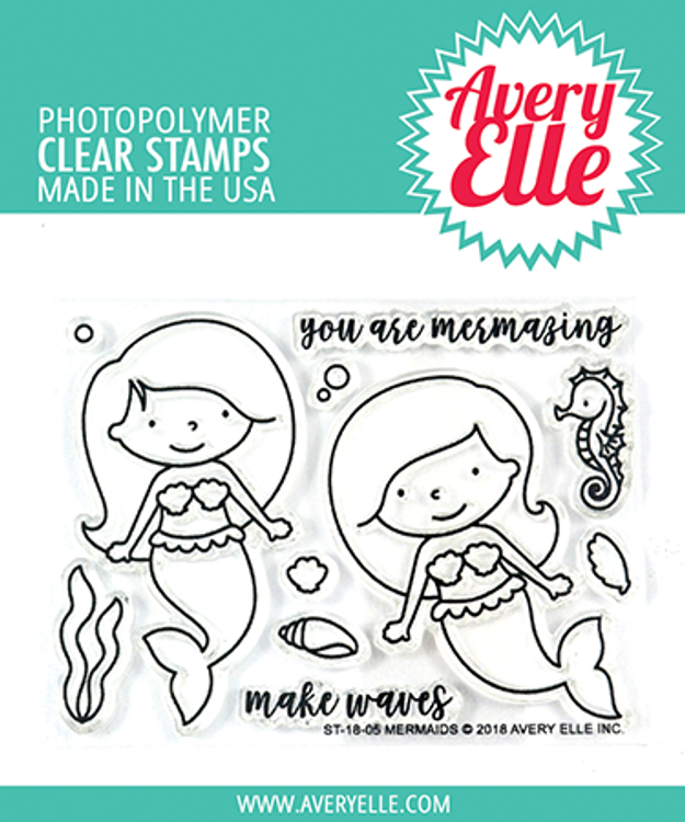 Avery Elle Mermaids Clear Stamps