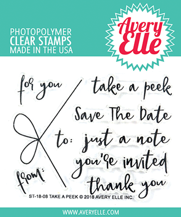 Avery Elle Take A Peek Clear Stamps