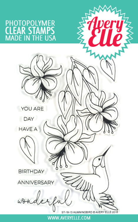 Avery Elle Hummingbird Clear Stamps