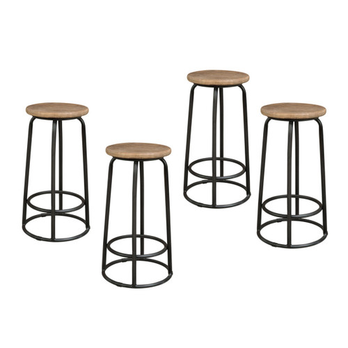 BAR STOOL ELM TOP 68CM SET OF 4