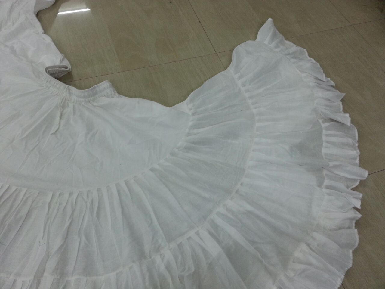 32 Yard Pure Cotton Skirt, White - Magical Fashions