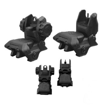 Polymer Front and Rear Flip Up Iron Sight AR15 223 5.56 Polymer Front and Rear Flip Up Iron Sight AR15 223 5.56