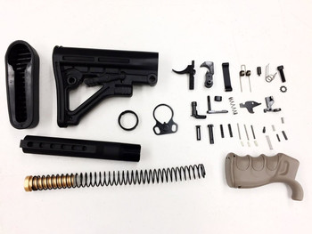 Complete Carbine stock Lower Parts Kit LPK (Tan Grip) AR15 223/5.56 | AR15 LOWER PART KIT, ar15 LPK Complete Carbine stock Lower Parts Kit LPK (Tan Grip) AR15 223/5.56 | AR15 LOWER PART KIT, ar15 LPK