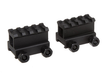 2x 1" RISER 4-Slot High Riser WEAVER PICATINNY Scope Mount Rail AR15 223 5.56 2x 1" RISER 4-Slot High Riser WEAVER PICATINNY Scope Mount Rail AR15 223 5.56