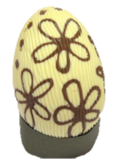 Hollow white chocolate art egg 105mm high $10.90 Hollow white chocolate art egg 105mm high $10.90