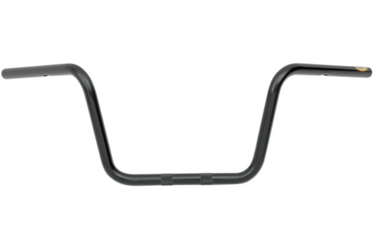 Flanders Handlebars 1" Handlebar Mini Ape Hanger Black, Knurled Drilled