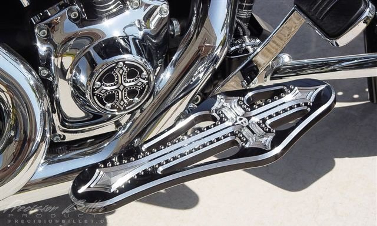 Precision Billet Driver Floorboards For Harley Davidson Touring Models Darkside Edition Black 4579