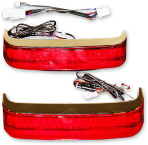 Custom Dynamics Saddlebag Lights for Harley Davidson FL '97-13 OEM Saddlebags - Chrome/Red Lens