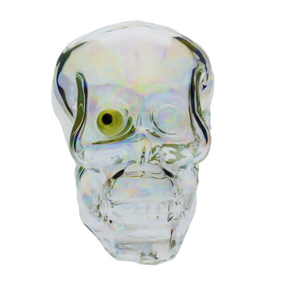 Large Skull Pipe with UV Reactive Eye