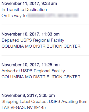 Usps awaiting item
