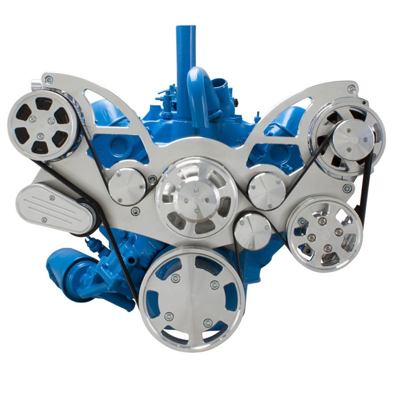 Serpentine Conversion Kit for AMC Jeep with AC & Power Steering.