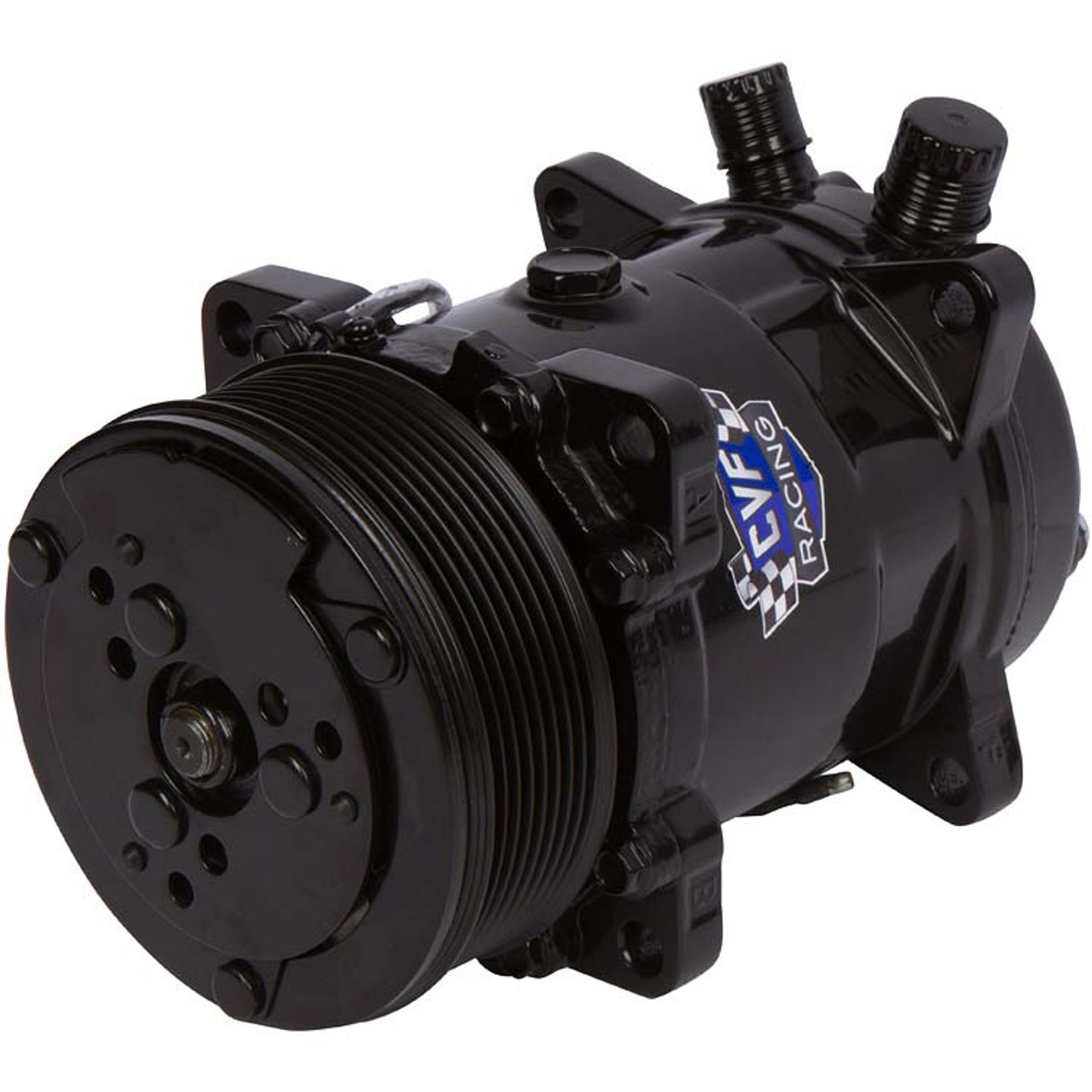 Black 8 Rib Sanden Style AC Compressor