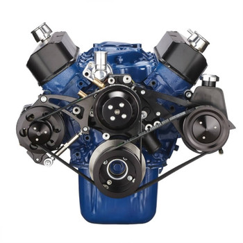 Black Ford 289-302-351W Serpentine Conversion Kit - Alternator & Power Steering Black Ford 289-302-351W Serpentine Conversion Kit - Alternator & Power Steering