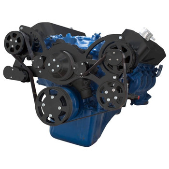Black Serpentine System for 429 & 460 - AC, Power Steering & Alternator Black Serpentine System for 429 & 460 - AC, Power Steering & Alternator