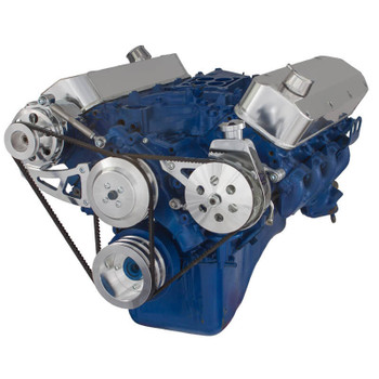 Big Block Ford Pulley System Power Steering with High Mount Alternator Big Block Ford Pulley System Power Steering with High Mount Alternator