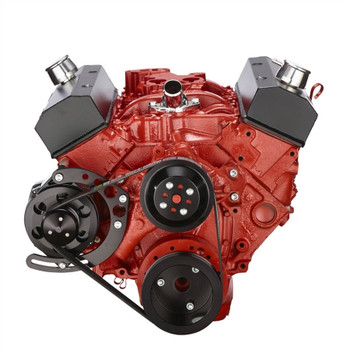 Black Chevy Small Block Serpentine Conversion - Alternator Only Black Chevy Small Block Serpentine Conversion - Alternator Only