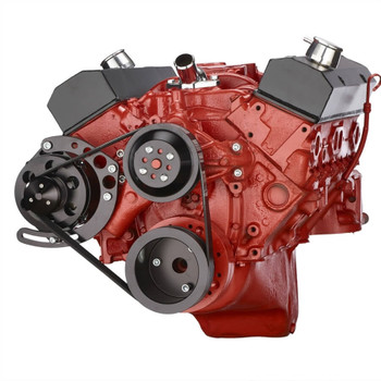 Black Chevy Small Block Serpentine Conversion - Alternator Only Black Chevy Small Block Serpentine Conversion - Alternator Only
