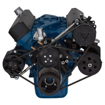 Black Ford 289-302-351W V-Belt System - AC, Alternator & Power Steering Black Ford 289-302-351W V-Belt System - AC, Alternator & Power Steering