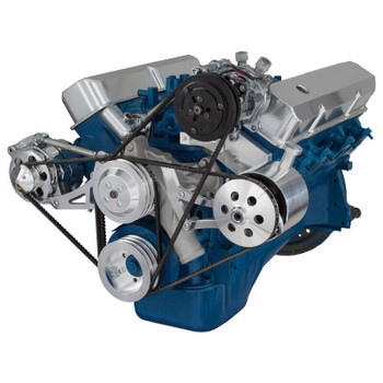 Ford 390 V-Belt System - AC, Alternator & Power Steering with Ford Pump Ford 390 V-Belt System - AC, Alternator & Power Steering with Ford Pump
