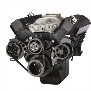 Black Chevy Big Block Serpentine Conversion Kit - Power Steering Black Chevy Big Block Serpentine Conversion Kit - Power Steering