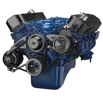 Black Ford 460 Serpentine System - Power Steering & Alternator Black Ford 460 Serpentine System - Power Steering & Alternator