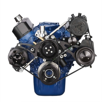 Black Ford 289-302-351W Serpentine Conversion Kit - Alternator, Power Steering & A/C Black Ford 289-302-351W Serpentine Conversion Kit - Alternator, Power Steering & A/C