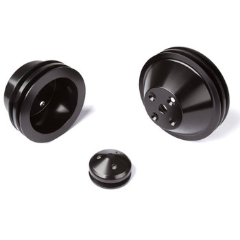 Stealth Black Chevy Small Block Pulley Kit Stealth Black Chevy Small Block Pulley Kit