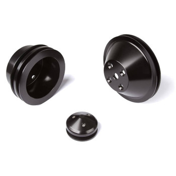 Stealth Black Chevy Small Block Pulley Kit Stealth Black Chevy Small Block Pulley Kit